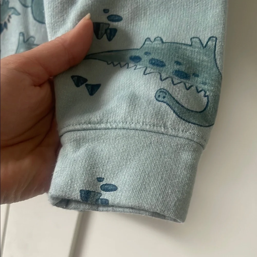 Old Navy Light Blue Crocodile Print Sweatshirt